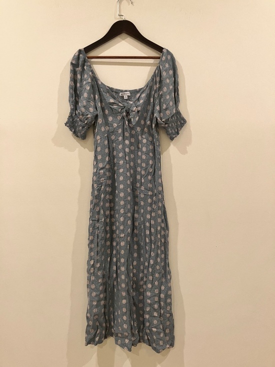 State of Grace Dresses & Skirts - State of Grace - Vintage Floral Pattern Midi Tie Front Dress With Pockets M